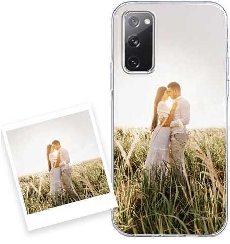Coiwxmoi Personalisierte Handyhülle für Samsung S20 FE/S20 Lite 6,5'', Personalisiert Hülle mit Bild Foto Selbst Gestalten Schutzhülle, Individuelle Design Case für Samsung S20 Fan Edition,transparent