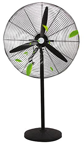 SFNIOKFG Standventilator, Standventilator, oszillierender Bodenventilator, Hochgeschwindigkeits-Kühlventilator, für Terrassen, Industrie, Gewerbe, Wohnbereich, Gewächshausnutzung, Schwarz (