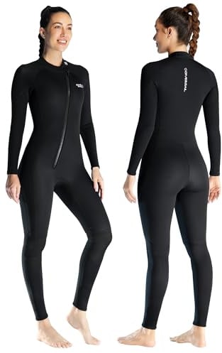 Neoprenanzug 1,5mm Vollanzug Frontreißverschluss Tauchen Surfen | Elastisches Stretch Neopren Taucheranzug 1.5 mm dick geeignet für Tauchen Surfen Schwimmen und alle gängigen Wassersportarten