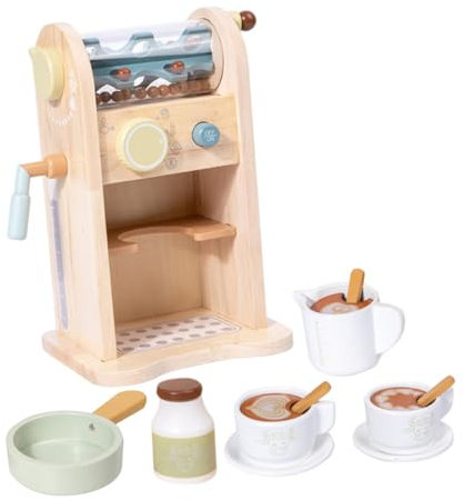 KICHOUSE Máquina De Café De Juguete Madera Simulación Casa De Muñecas De rol Cocina Juguete Educativo