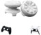 StickPro - 2 Grips de Pouce Compatibles Manettes PS4 PS5 – 4 Accroches pour Meilleure Tenue – Paire Silicone Antidérapante Joystick – Confort & Précision - (Blanc)