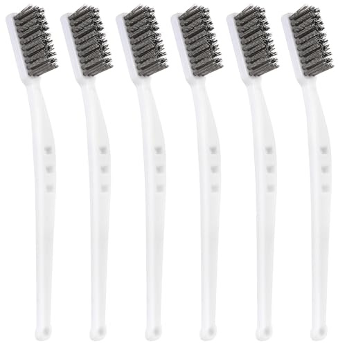 6 PcsWire Brushes for Cleaning, Small Metal Wire Brush Set, Heavy Duty Stainless Steel Wire Brush for Rust Removal Paint Removal Kitchen Welding Slag Carving Gaps Cleaning Brush Tools Metal Scrubber