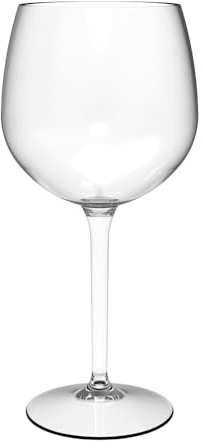 DoimoFlair Ballon Gin Tonic Glas Weinglas aus Kunststoff bruchsicher Cocktailglas Plastik Transparent 62 cl. Set 6 Stück