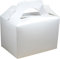 Diamante Crafts 10 Party Boxes Solid Colour Plain Cardboard Lunch Food Loot Treat Box 20 Colours (10 Plain - White)