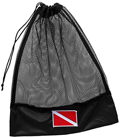 Tauchen Schnorchelmaske Atem SMB Surface Marker Boje Mesh Gear Pouch, Schwarz