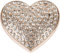 styleBREAKER Damen Magnet Schmuck Brosche in Herz Form mit Strass, für Schals, Tücher oder Ponchos, Anhänger 05050081, Farbe:Rosegold