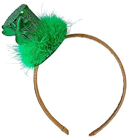 W WIDMANN MILANO Party Fashion 01974 - Haarreif Minizylinder St. Patrick´s Day, mit Federn, Hut, Kopfschmuck, Accessoire, Mottoparty, Karneval