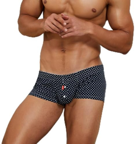 BEEMEN Herren Baumwolle Unterwäsche Low-Rise Boxershorts Trunk Unterhose mit Eingriff