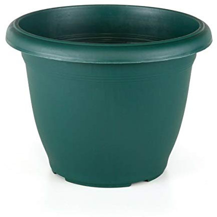 Tamersgifts Large Plastic Round Garden Flower Plant Pot Planters (Green, 42cm Diameter x 31cm Height)