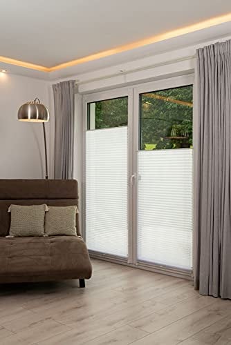 K-home 888100-33 Klemmfix-Plissee, Ausbrennerstoff, 75 x 210 cm
