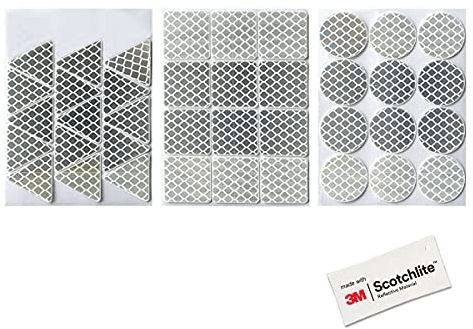 Salzmann Reflective Stickers for Outdoor Use - Waterproof stickers for cars, motorcycles, helmets - Made with 3M Diamond Grade Reflective Material