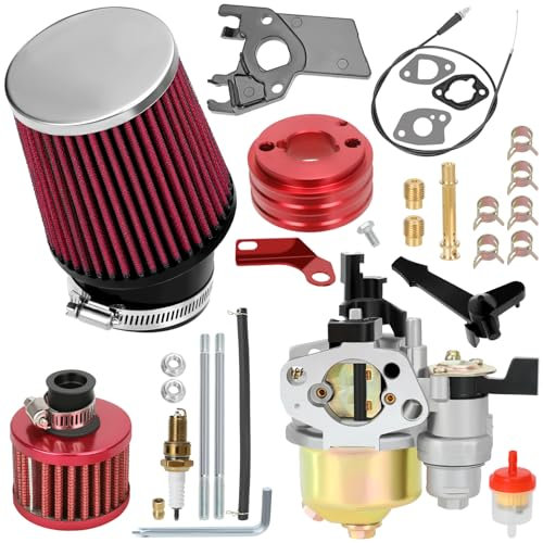 YOXUFA Kit carburatore di ricambio per motore Predator 212 224cc Coleman CT200U CT200U-EX BT200X Baja Trailmaster Warrior MB200 196cc 200cc GX160 GX200 6.5hp Mini Bike Go Kart Performance Parts