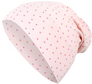 Sterntaler Baby Mädchen Beanie Baby GOTS Slouch-Beanie Mütze - Beanie Baby, Kinderbeanie - aus Singlejersey mit Punkten - rosa, 49