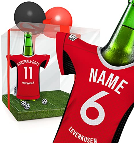 PERSONALISIERTES Leverkusen Trikot-Kühler Fanset | Passend für Bayer 04 Leverkusen | Präsent Trikotkühler by SUPER-Trikot