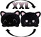 KUNSTIFY XXL Katze Kuscheltier Plüschtier für Mädchen Jungen Frauen Kinder um Laune auszudrücken Geschenk für Freundin (XXL Katze Schwarz)