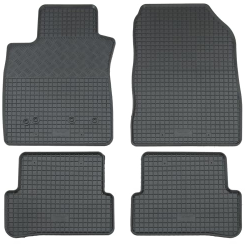 AD Tuning Gummifußmatten Set 4-TLG für Renault Clio 4 + Grandtour (2012-) | Passgenau, Allwetter-Automatten, wasserdicht, rutschfest, pflegeleicht, robust, langlebig
