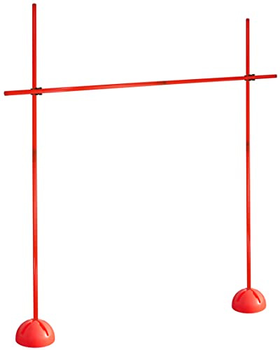 SPORTIKEL24 X-Standfuß Hürdenset – 180 cm Stangen (Ø 25 mm) mit Stangen- & Ringclips – befüllbare Standfüße für standfeste Agility-Hürden – Training für Sprungkraft & Koordination