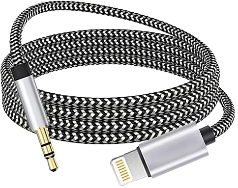 Wahbite Lightning-auf-3,5-mm-Audiokabel, kompatibel mit iPhone 14/13/12/11/XR/XS/X/8/7/6 Plus/SE 2, iPad