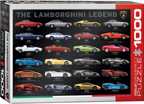 empireposter Lamborghini - Die Legende - 1000 Teile Puzzle Format 68x48 cm + Puzzle Alu Rahmen für 1000er