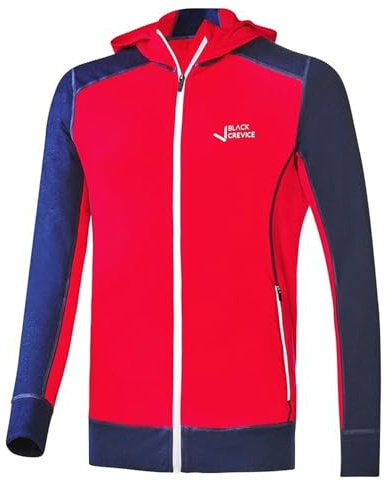 Black Crevice Herren Merino Kapuzenjacke, steel blue/ski patrol, L