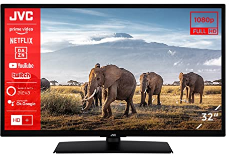 JVC LT-32VF5158 32 Zoll Fernseher/Smart TV (Full HD, HDR, Triple-Tuner, Bluetooth) - Inkl. 6 Monate HD+ [2023], Schwarz