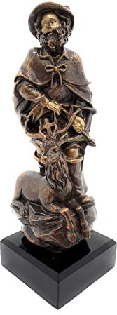 eberin · Jäger Pokal · Jagd Pokal · Weidmannsheil · Resinfigur Bronze/Gold · personalisierbar mit Wunschtext · Größe 23 cm