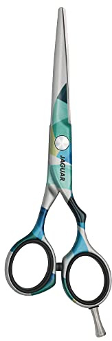 JAGUAR Haarschere JaguART IN MOTION 5.5 | ergonomische Griffstellung | Friseurschere im Offset-Design | antiallergene, resistente High-Tech-Beschichtung in Fotoqualität | Made in Germany