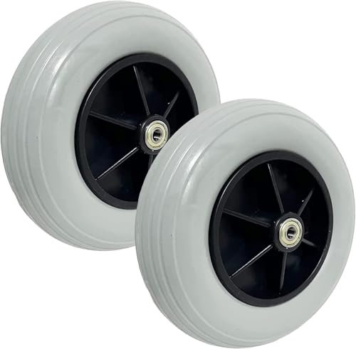 8x2(200x50), Remplacement des Roues Avant de Fauteuil Roulant électrique, roulettes Grises, Pneus Pleins Non Pneumatiques, 1 Paire