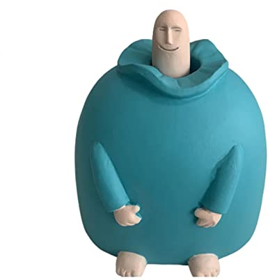 Lustige Mittelfinger Deko Mr. Nice Guy mit Überraschung Büro Schreibtisch Deko Witzig Dekoration Kleine Figuren Skulptur Scherzartikel Geschenke für Erwachsene Frauen Männer Geburtstag (Blau, Onesize)