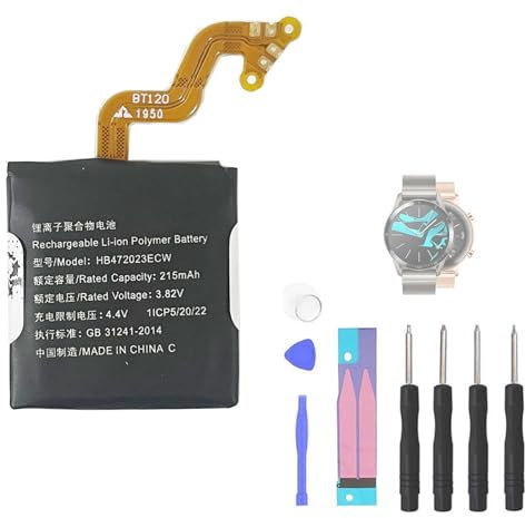 Aousavo HB472023ECW batería de repuesto compatible con Huawei Watch GT2 42 MM Smartwatch con kit de repuesto