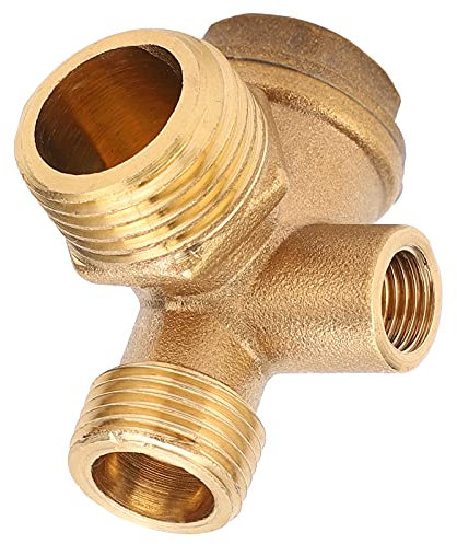Reemplazo de la Válvula de Retención del Compresor de Aire, Rosca Macho de la Válvula de Retención del Compresor de Aire 3 Puertos 1/2x3/8x10 Latón, Varias Bombas y Accesorios