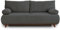 Cristal - 3-Sitzer Sofa - Schlaffunktion und Bettkasten - aus cordsamt Dunkelgrau