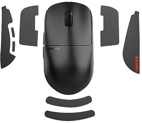 Pulsar Gaming Gears SUPERGRIP Griptape set for X2H mini Sweat Absorbing High Performance Anti Slip 3M adhesive no residue Mouse Grip tape Ultra-thin 0.5mm (0.02in)