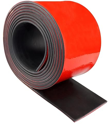 Rubber Strip Self Adhesive Neoprene Rubber Sheet Solid Neoprene Sheet for Seal Floor Covering Vibration Protection Gasket DIY (120mm×5mm×3m)