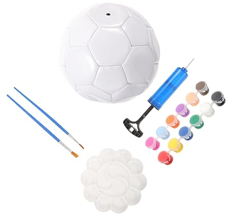 BESPORTBLE 1 Satz Fußball Fußbälle Leere Kugel bemalen Ball zum Basteln Leere DIY-Kugel einstellen Materialpaket Modell Eltern-Kind Dekorationen Plastik Sich warm Laufen Weiß