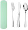 YUDANSI Stainless Steel Camping Cutlery Set, 3Pc Knife Fork Spoon for Outdoor Travel Picnic Office School, Portable Office School Lunch Box Stainless Steel Flatware,Outdoor Camping Travel Cutlery Set