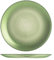 H&H Groove Set 6 Piatti Fondi, Vetro, Verde, 21cm