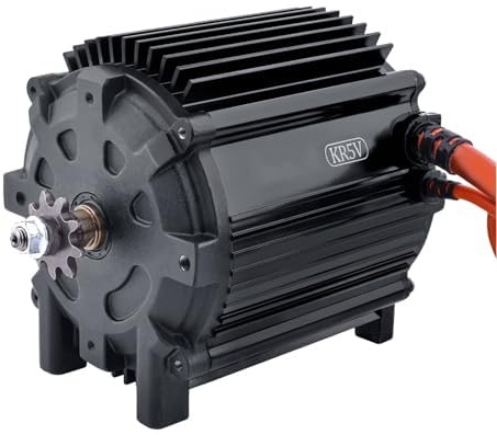 Electric Brushless DC Motor 72V 5000W Electric Dirt Bike Motor Peak 6800rpm Electric Motor for Go Kart Razor Upgrade Kit Motorcycle and More