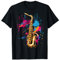 Cooler bunter Saxophonmusiker T-Shirt