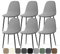 BalladHome Stuhlhussen 6 Stück Universal Stretch Stuhlbezug Jacquard Hussen für Stühle Abnehmbare Waschbar Esszimmerstühle Bezug Hussen für Küchenstühle Hotel Bankett (Hellgrau, 6 Stück)-KL