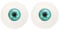 PATIKIL 32mm Safety Eyes,1 Pair Realistic Acrylic Eyes Plastic Half Eyeballs for Masks Halloween Props Art Craft, Green