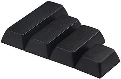 4 x 1,25u 2u 2,25u 2,75u Tastenkappen PBT-Tastenkappe DA konvexe Leertaste für Schlüssel für Arisu (Weiß Schwarz)