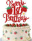 1 Stück Berry 1st Birthday Tortendeko Glitzer Erdbeere Kuchen Deko mit Blume Süßes Obst für Erdbeere Thema Baby Dusche Kinder 1. Geburtstag Party Kuchen Dekorationen Rot