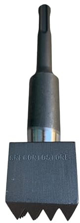 Bocciarda per pietra dura con attacco SDS plus,in acciaio temprato, per martello pneumatico, trapano (3x3 cm)