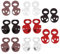 BRIOTA 8 Paar Ohrstöpsel, Ersatz Silikon Ohrstöpsel, Silikon Ohrhörer Zubehör für Samsung Galaxy Buds Live (Rot + Braun + Schwarz + Weiß)