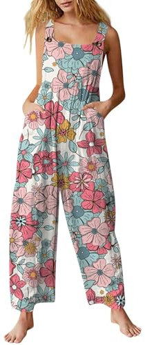 Generisch Latzhose Damen Damen Overall Sommer Hosenanzug Damen Jeans Overall Damen Latzhose Kurz Damen Overall Damen Sommer 7/8 Länge Arbeitslatzhose Overall Damen Sommer Elegant Hosenanzüge Rosa L