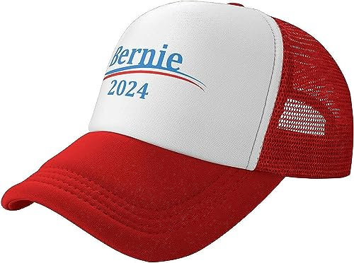 fifbird Bernie 2024 Trucker-Mütze für Herren, Baseballkappe, schwarz, Sonnenhut, Vätermütze, Cowboyhut, rot, Einheitsgröße