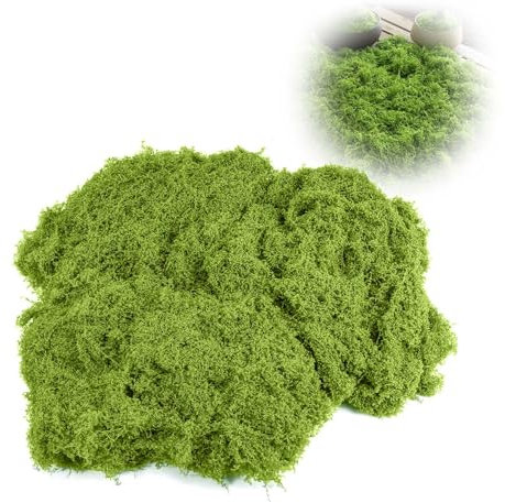 MisFun Muschio Stabilizzato, 100g Muschio Finto per Decorazioni, Muschio Artificiale per Decorare, Muschio, Muschio Decorativo per Artigianato, per la Casa, Pasqua, Mockup Making (Verde Chiaro)