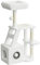 Dogat Cat Tree, 107cm Cat Climbing Tower, Cat Tree Frame, Scratching Post Multi-Level, Cat Activity Centre Play House Furniture for Small and Medium Cats, White
