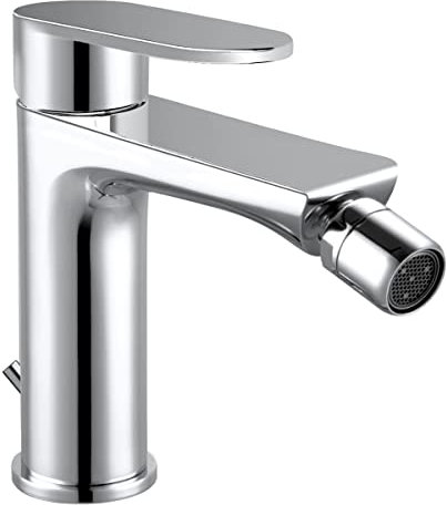 Yellowshop - Miscelatori rubinetterie bagno completo Winter lavabo bidet vasca e doccia incasso ed esterno in ottone cromato flessibile inox piletta clic-clack (Bidet)